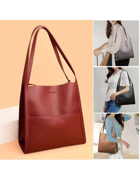 Solid Color Simple Shoulder Bag