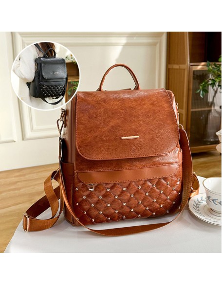 Multipurpose Anti-theft Travel Soft Leather Casual Bag